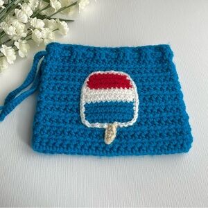 Blue Popsicle Crocheted Bag